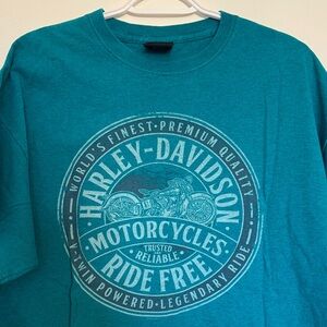 Harley-Davidson Turquoise Short Sleeve Tee